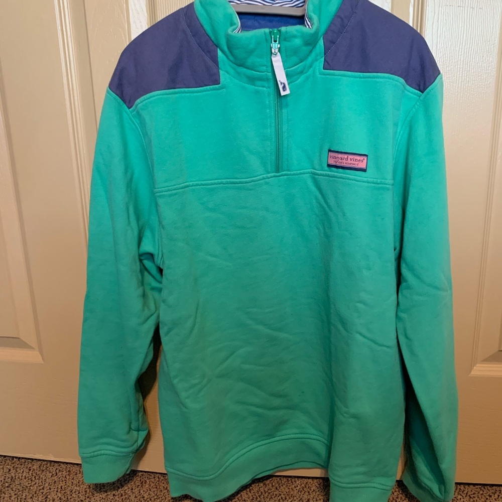Vineyard Vines: Green Quarter (1/4) Zip - Picture 5 of 6